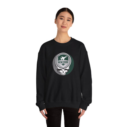 New York Football Grateful Dead Stealie Crewneck Sweatshirt - NFL