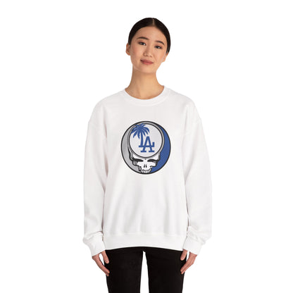 Los Angeles Dodgers Grateful Dead Stealie Crewneck Sweatshirt - MLB