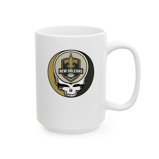New Orleans Football Stealie Ceramic Coffee Mug - 15ounce - NFL