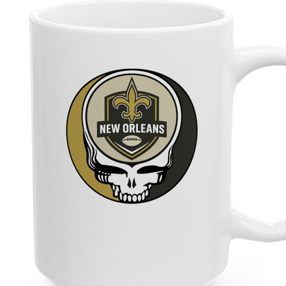 New Orleans Football Stealie Ceramic Coffee Mug - 15ounce - NFL