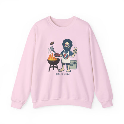 Grillin' Jerry | Life is dead. Crewneck Sweatshirt