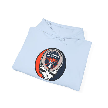 Detroit Tigers Grateful Dead Unisex Heavy Blend Hoodie - Hooded Sweatshirt