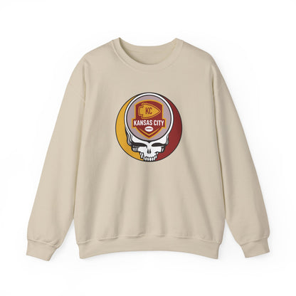 Kansas City Football Grateful Dead Stealie Crewneck Sweatshirt - NFL