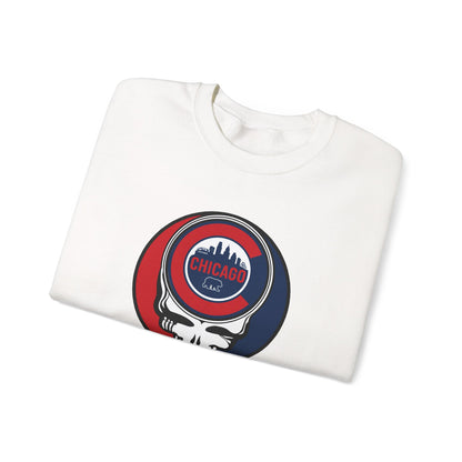 Chicago Cubs Stealie Grateful Dead Crewneck Sweatshirt - MLB