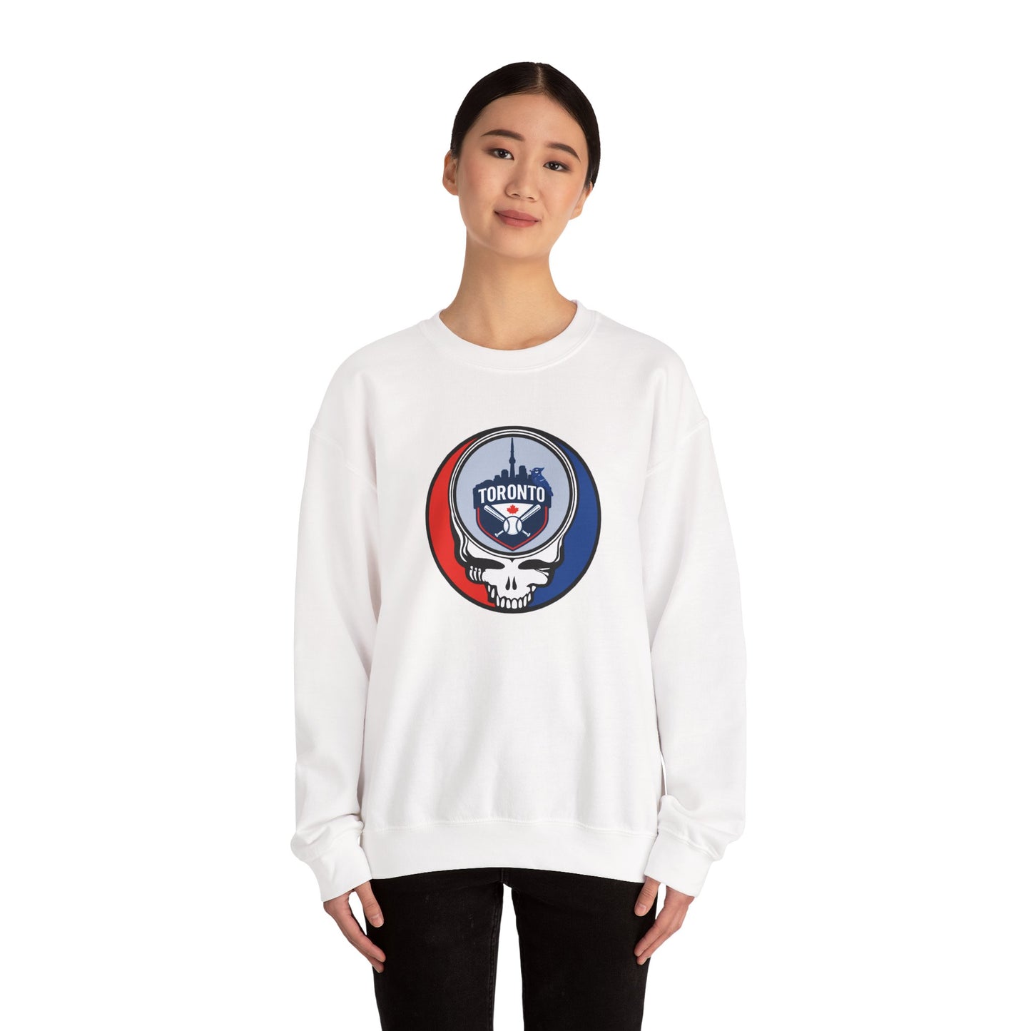 Toronto Blue Jays Stealie Grateful Dead Crewneck Sweatshirt - MLB