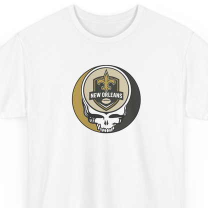 New Orleans Football Stealie Grateful Dead Steal Your Face T-Shirt - NFL