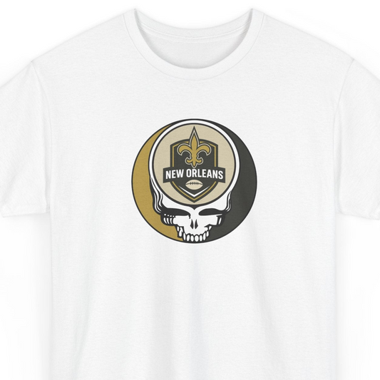 New Orleans Football Stealie Grateful Dead Steal Your Face T-Shirt - NFL
