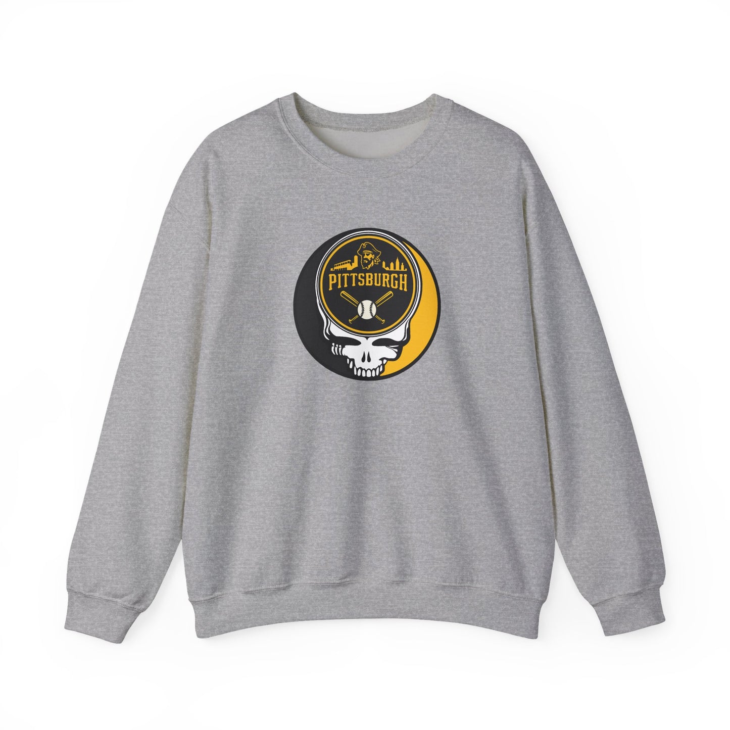 Pittsburgh Pirates Grateful Dead Stealie Crewneck Sweatshirt - MLB