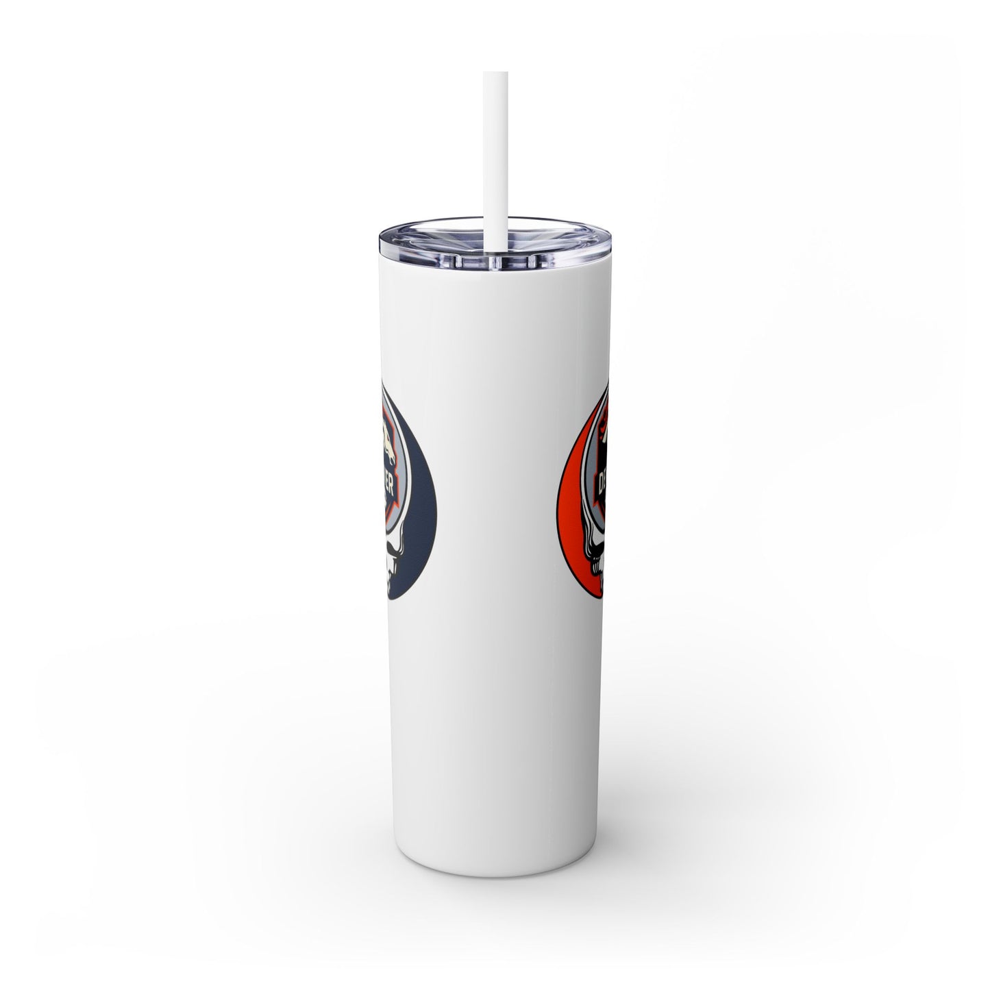 Denver Football Stealie Skinny Tumbler with Straw, 20oz - NFL