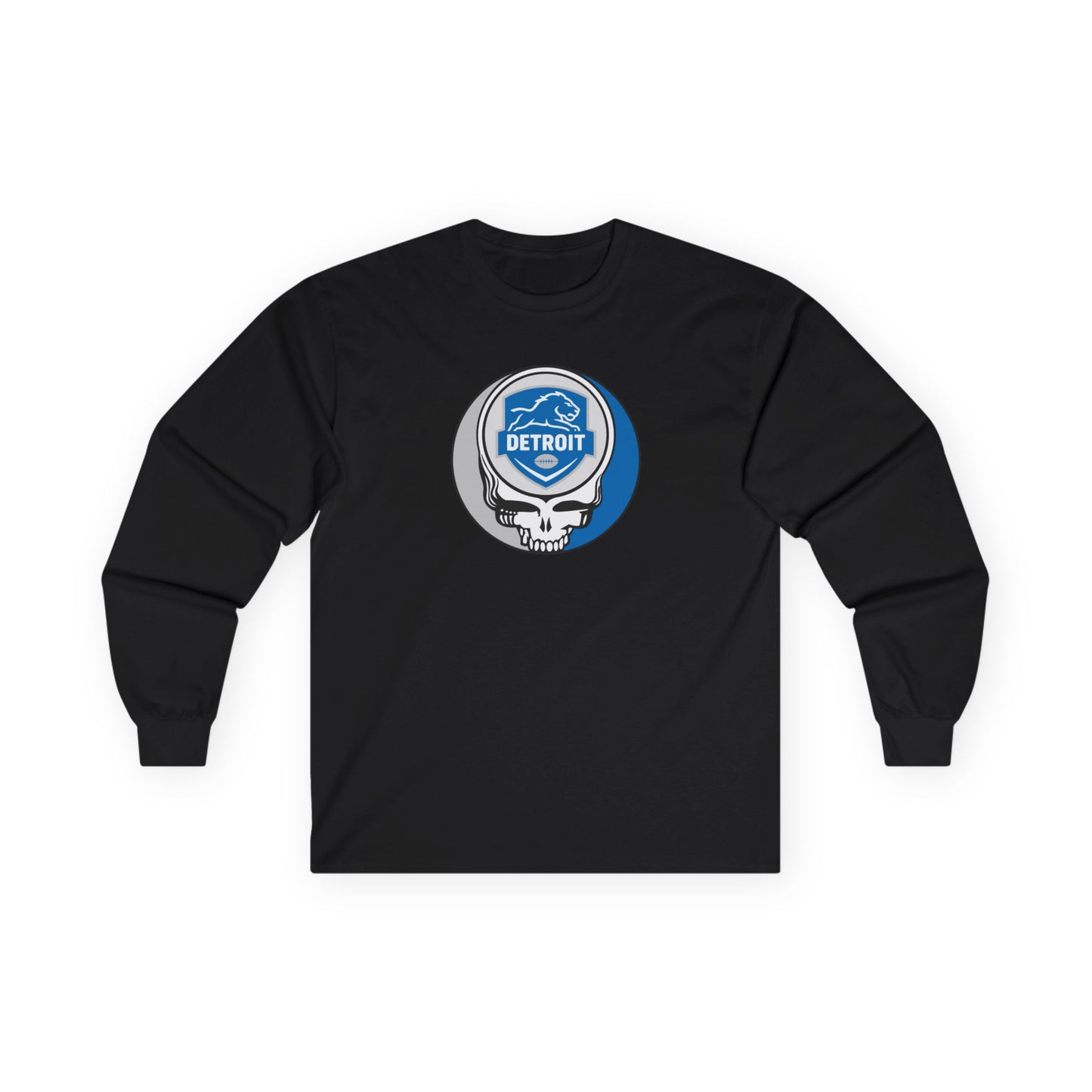Detroit Football Stealie Ultra Cotton Long Sleeve Tee