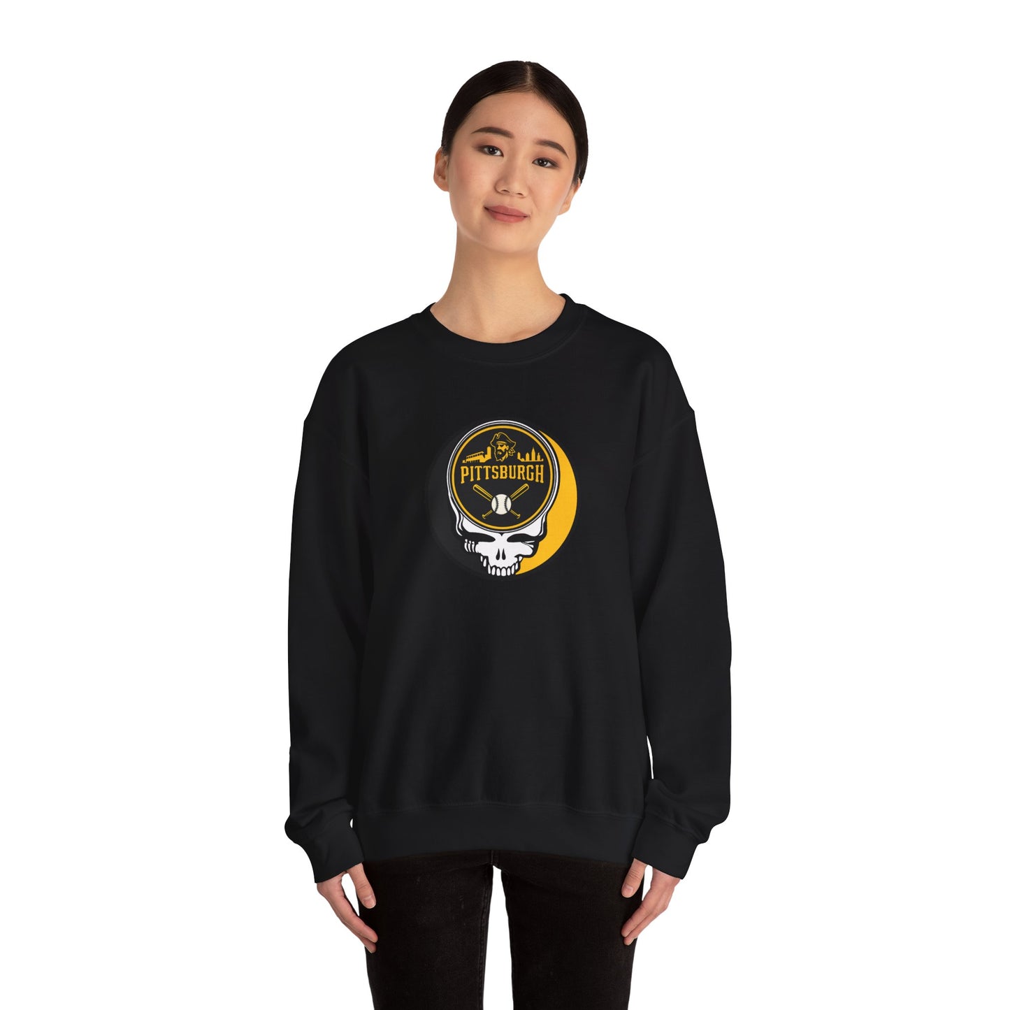 Pittsburgh Pirates Grateful Dead Stealie Crewneck Sweatshirt - MLB