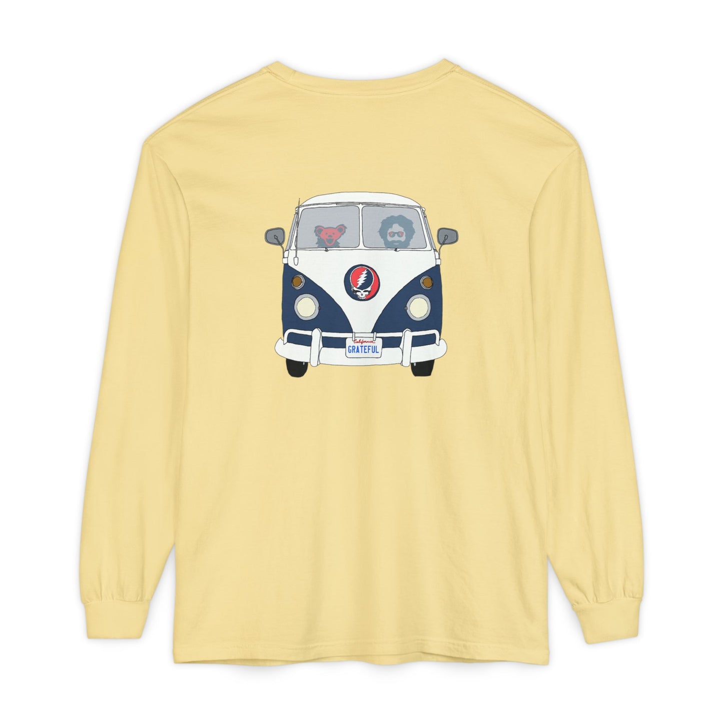 Jerry's Takin' The Bus Two-Sided Vineyard Collection Garment-dyed Long Sleeve T-Shirt