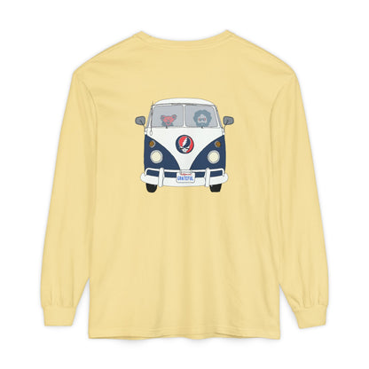 Jerry's Takin' The Bus Two-Sided Vineyard Collection Garment-dyed Long Sleeve T-Shirt