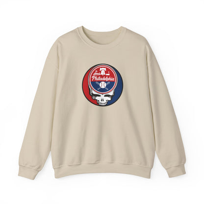 Philadelphia Phillies Grateful Dead Stealie Crewneck Sweatshirt - MLB