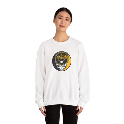 Pittsburgh Pirates Grateful Dead Stealie Crewneck Sweatshirt - MLB