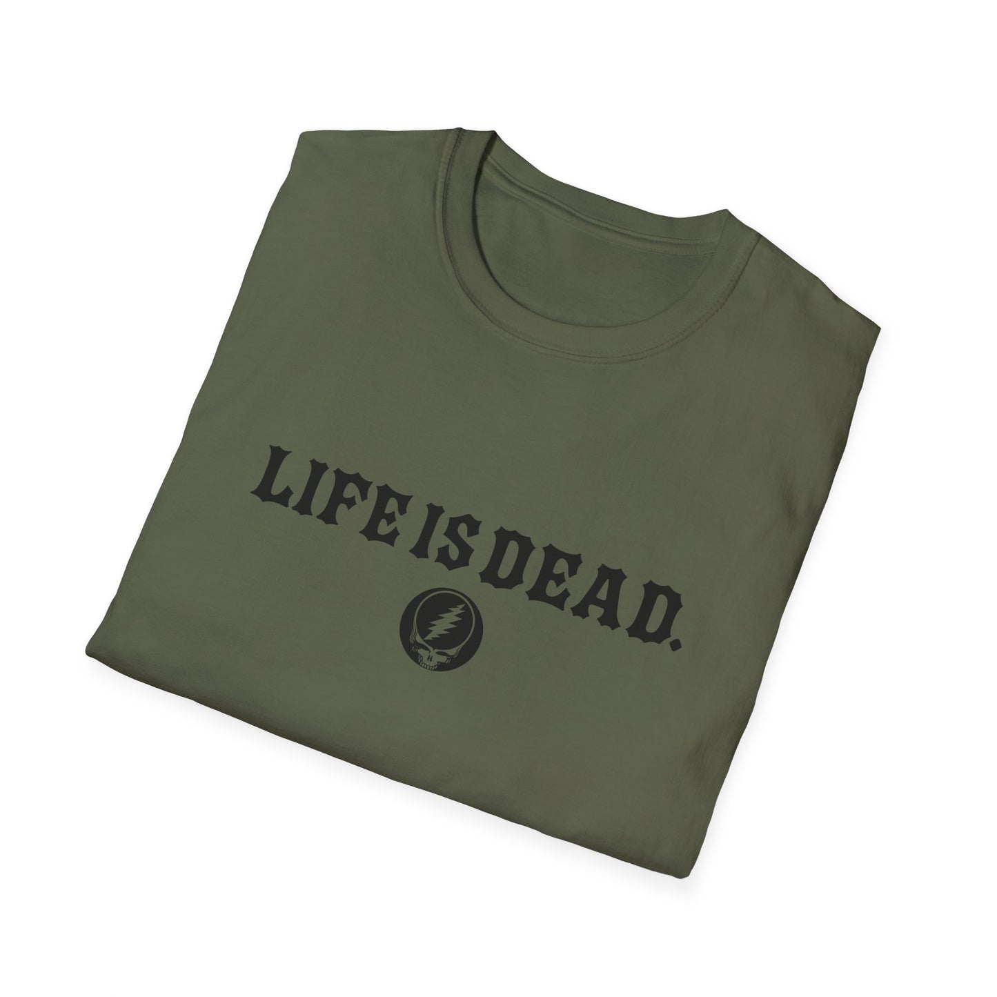 Shreddin' Jerry - Life is dead. Two-Sided Print Grateful Dead TShirt