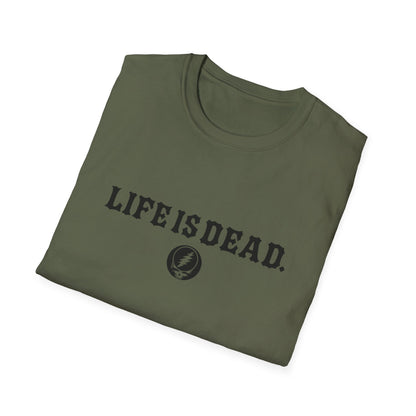 Shreddin' Jerry - Life is dead. Two-Sided Print Grateful Dead TShirt