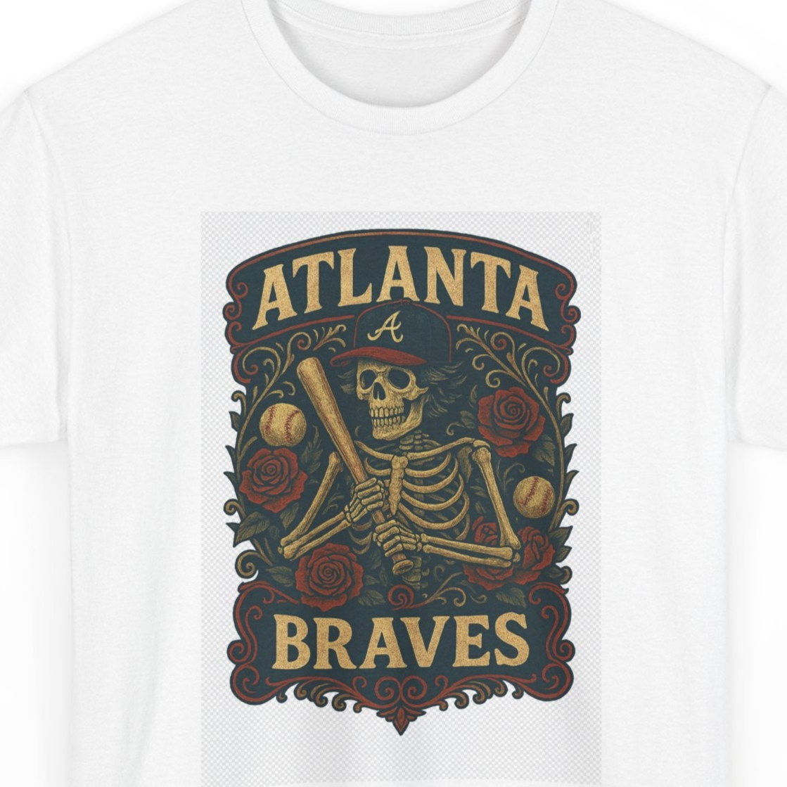 Atlanta Baseball Retro Poster Art T-shirt