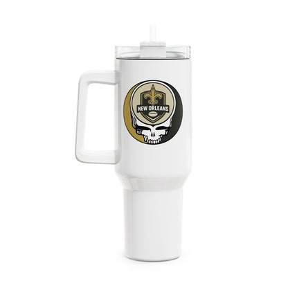 New Orleans Football Stealie "Fat Man" Tumbler,  Double Insulated 40oz Travel Mug