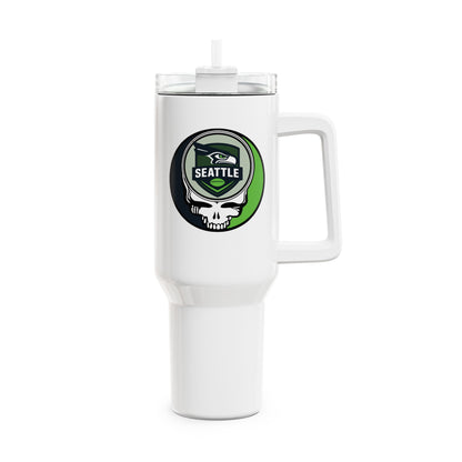 Seattle Football Stealie "Fat Man" Tumbler,  Double Insulated 40oz Travel Mug
