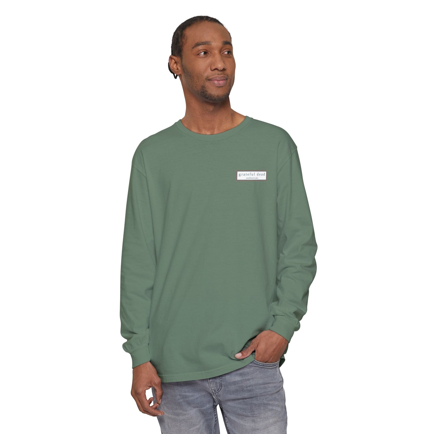 Grateful Dead Jerry Garcia Two-Sided Vineyard Collection Garment-dyed Long Sleeve T-Shirt