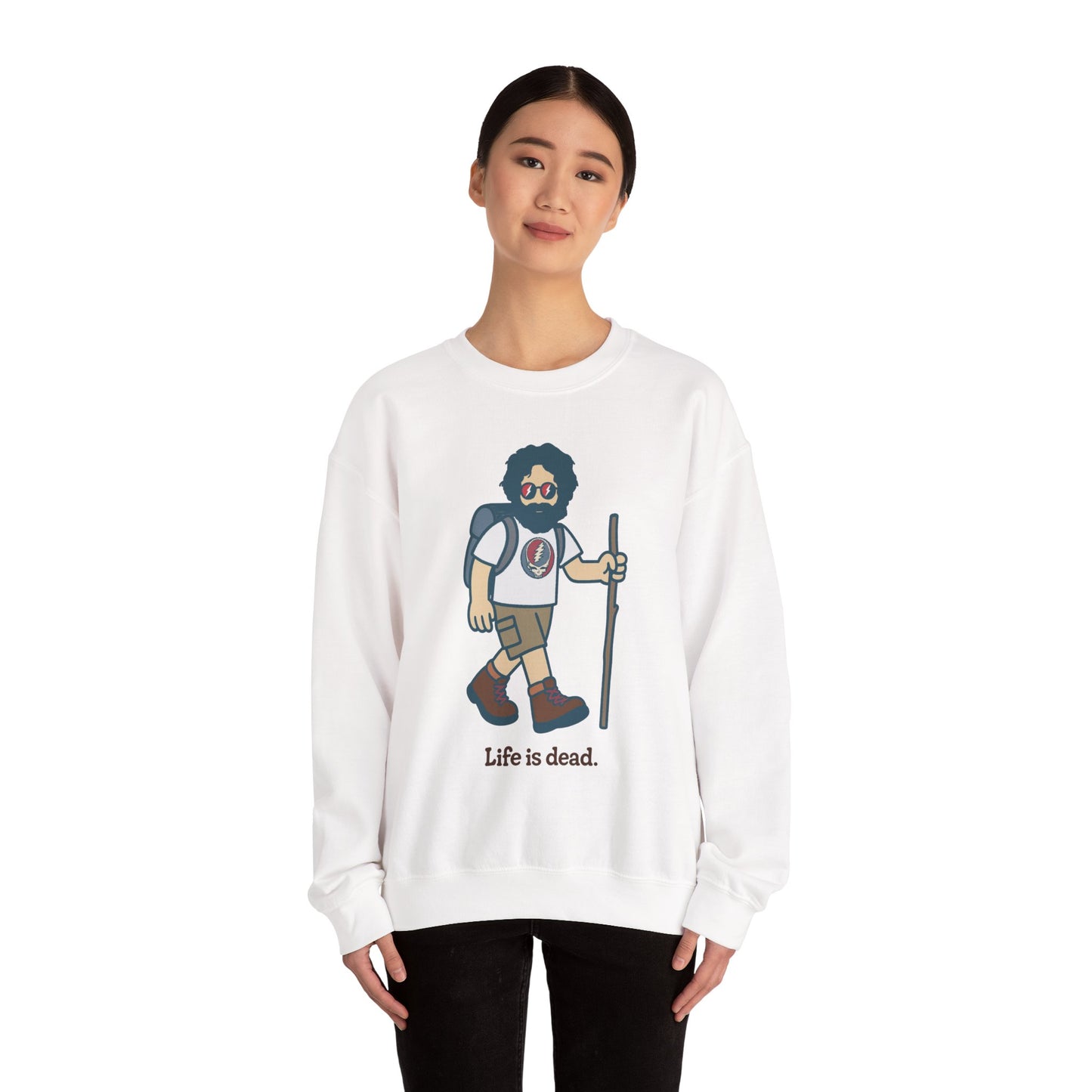Hikin' Jerry | Life is dead. Crewneck Sweatshirt