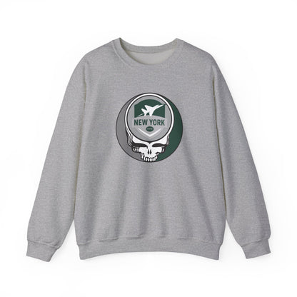 New York Football Grateful Dead Stealie Crewneck Sweatshirt - NFL