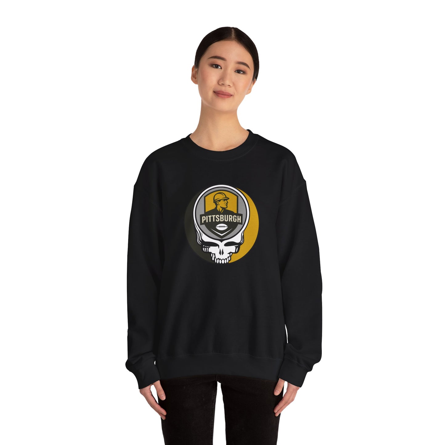 Pittsburgh Football Grateful Dead Stealie Crewneck Sweatshirt - NFL