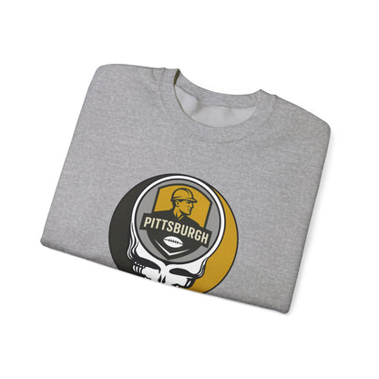 Pittsburgh Football Grateful Dead Stealie Crewneck Sweatshirt - NFL