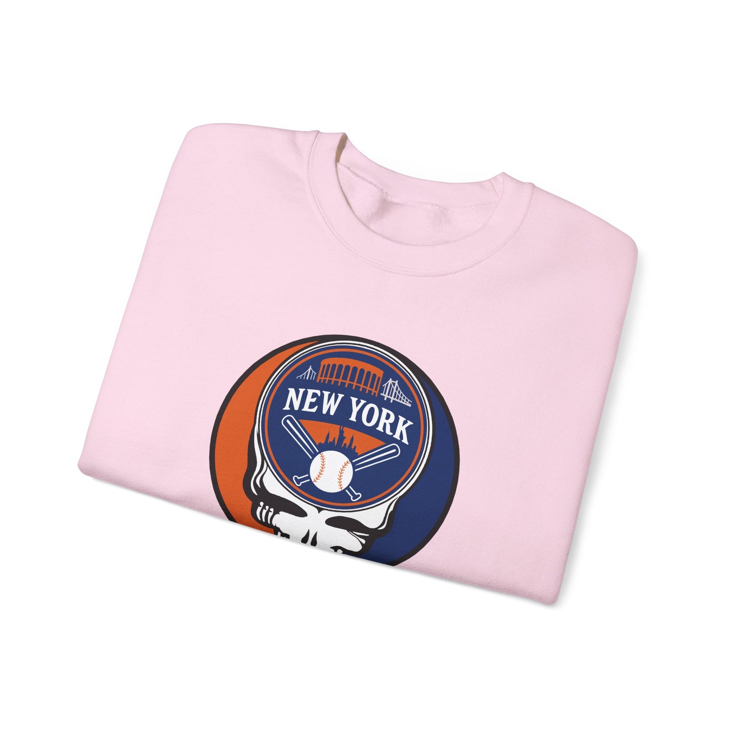 New York Mets Grateful Dead Stealie Crewneck Sweatshirt - MLB