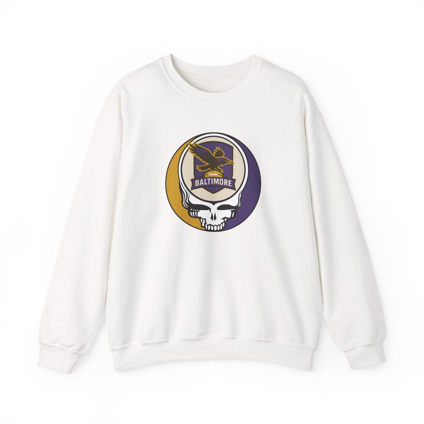 Baltimore Football Grateful Dead Stealie Crewneck Sweatshirt - NFL