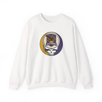 Baltimore Football Grateful Dead Stealie Crewneck Sweatshirt - NFL