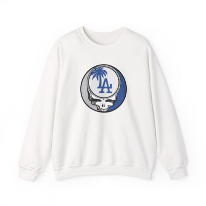 Los Angeles Dodgers Grateful Dead Stealie Crewneck Sweatshirt - MLB