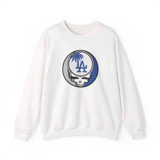 Los Angeles Dodgers Grateful Dead Stealie Crewneck Sweatshirt - MLB