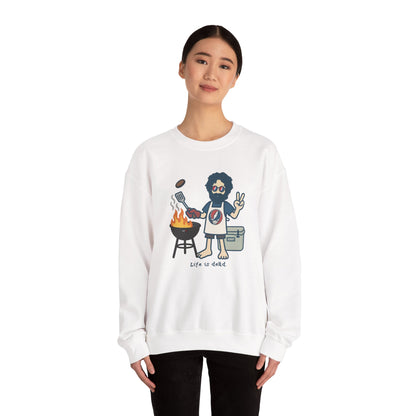 Grillin' Jerry | Life is dead. Crewneck Sweatshirt