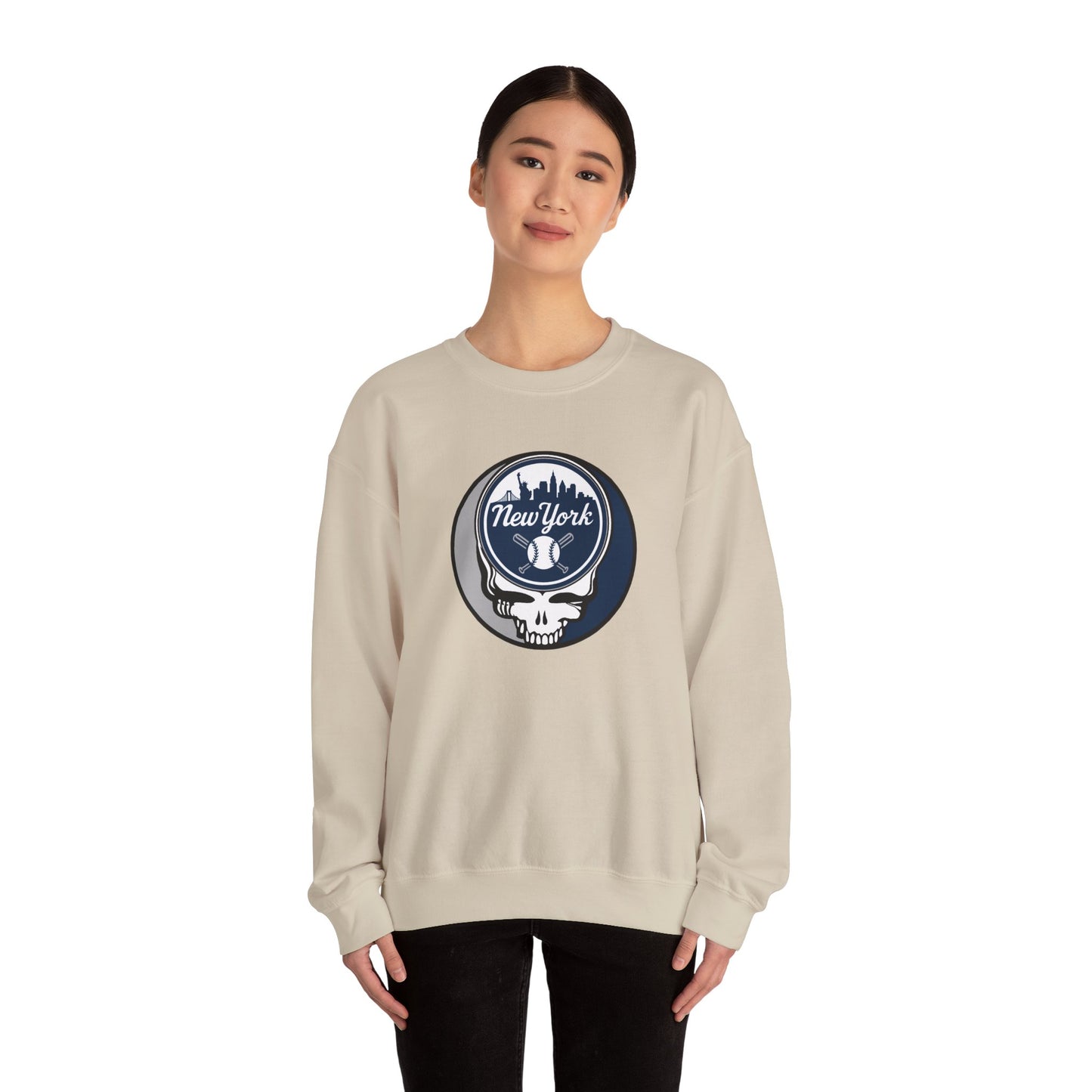 New York Yankees Stealie Grateful Dead Crewneck Sweatshirt - MLB