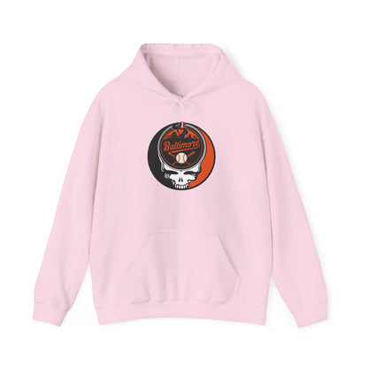 Baltimore Orioles Grateful Dead Unisex Heavy Blend Hoodie - Hooded Sweatshirt