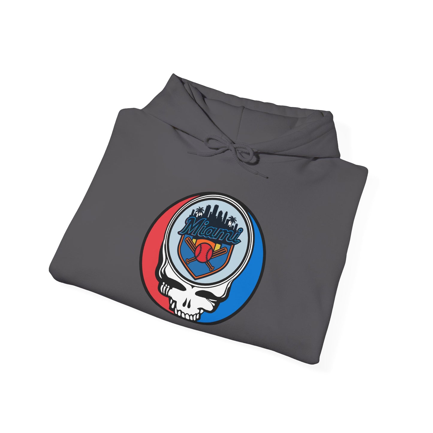 Miami Marlins Grateful Dead Unisex Heavy Blend Hoodie - Hooded Sweatshirt