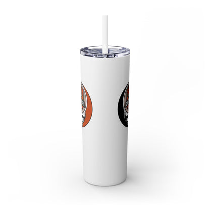 Cincinnati Football Stealie Skinny Tumbler with Straw, 20oz - NFL