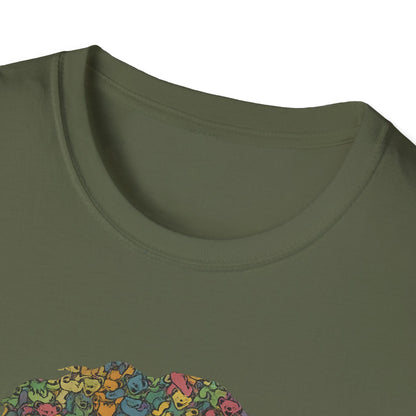 Jerry Garcia Dancing Bears Face - Vineyard Collection Grateful Dead TShirt