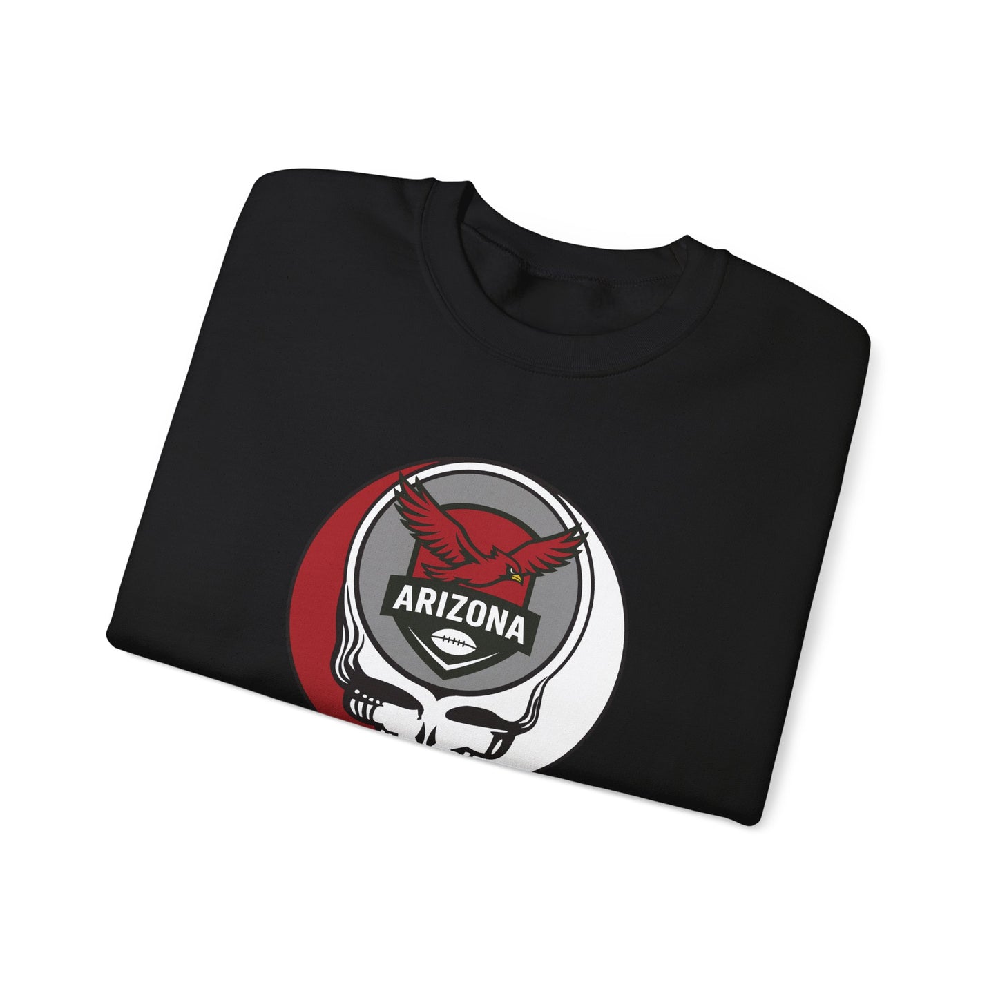 Arizona Cardinals Grateful Dead Stealie Crewneck Sweatshirt