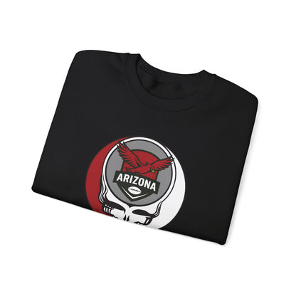 Arizona Cardinals Grateful Dead Stealie Crewneck Sweatshirt