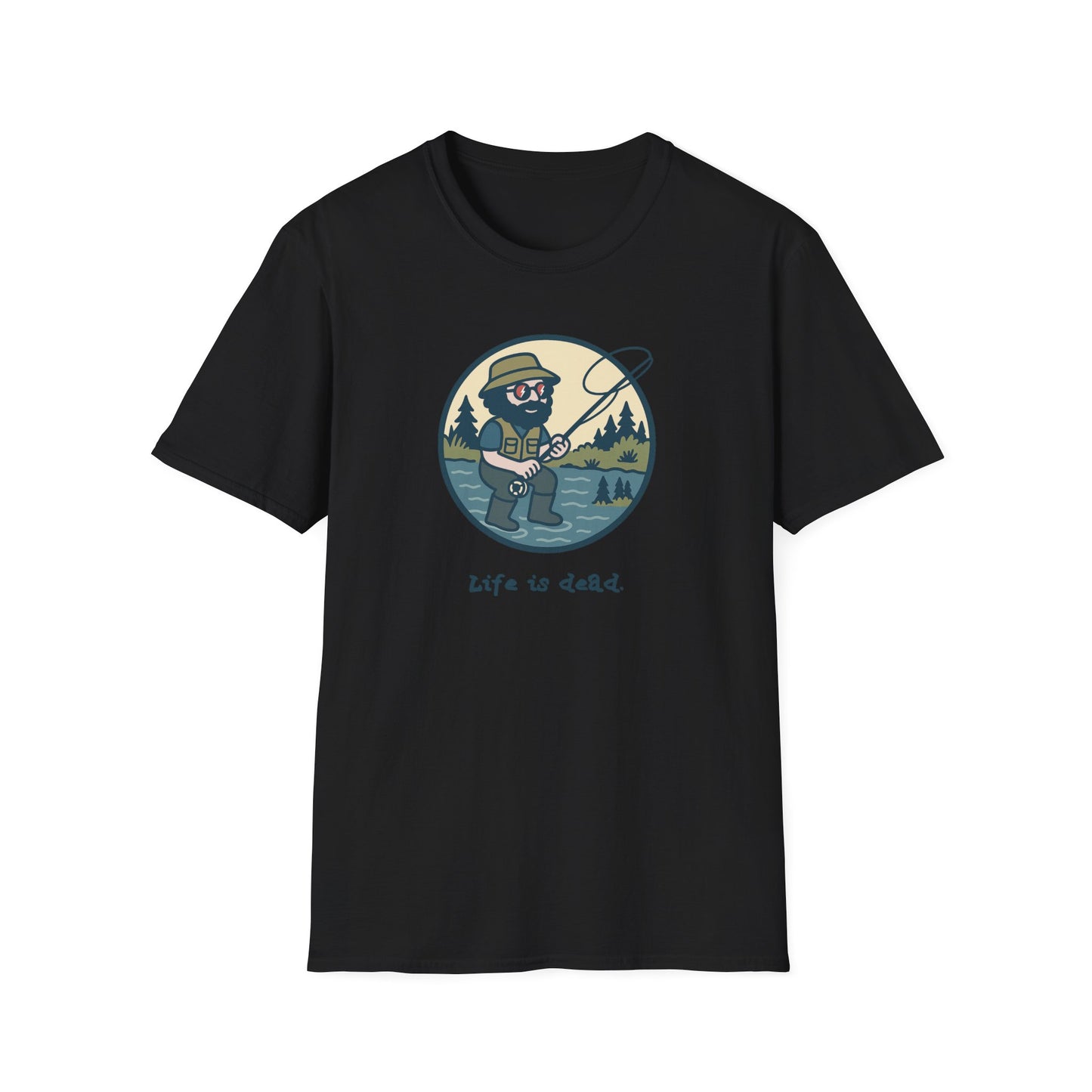 Fly Fishin' Jerry - Life is dead. Grateful Dead TShirt