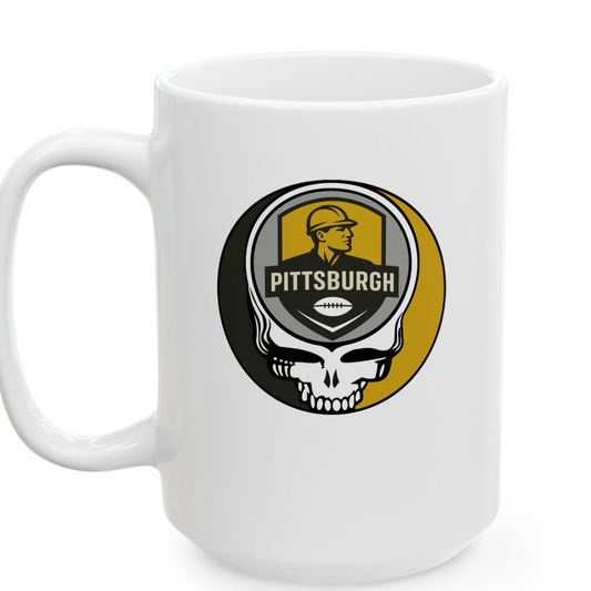 Pittsburgh Football Stealie Ceramic Coffee Mug - NFL