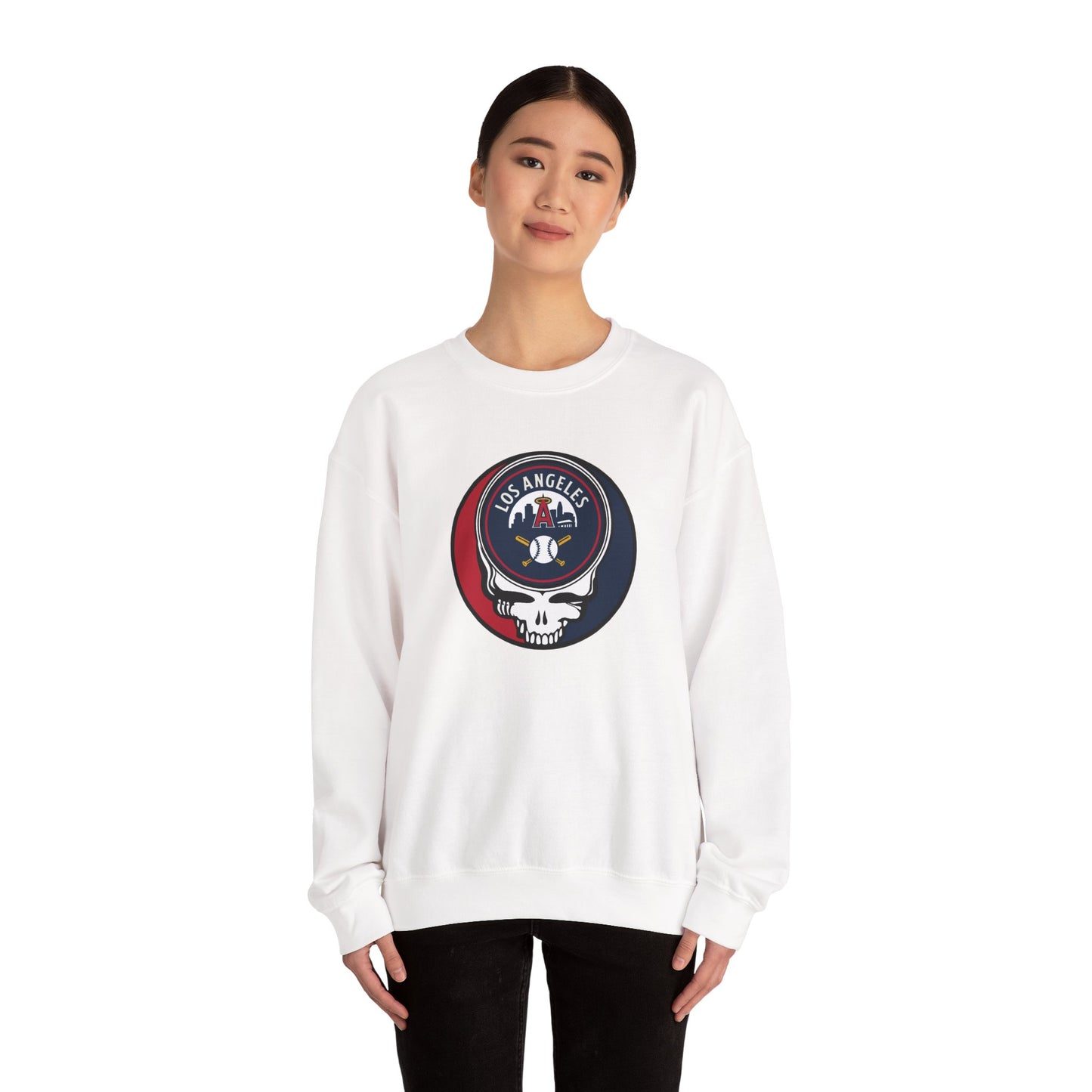 Los Angeles Angels Stealie Grateful Dead Crewneck Sweatshirt - MLB