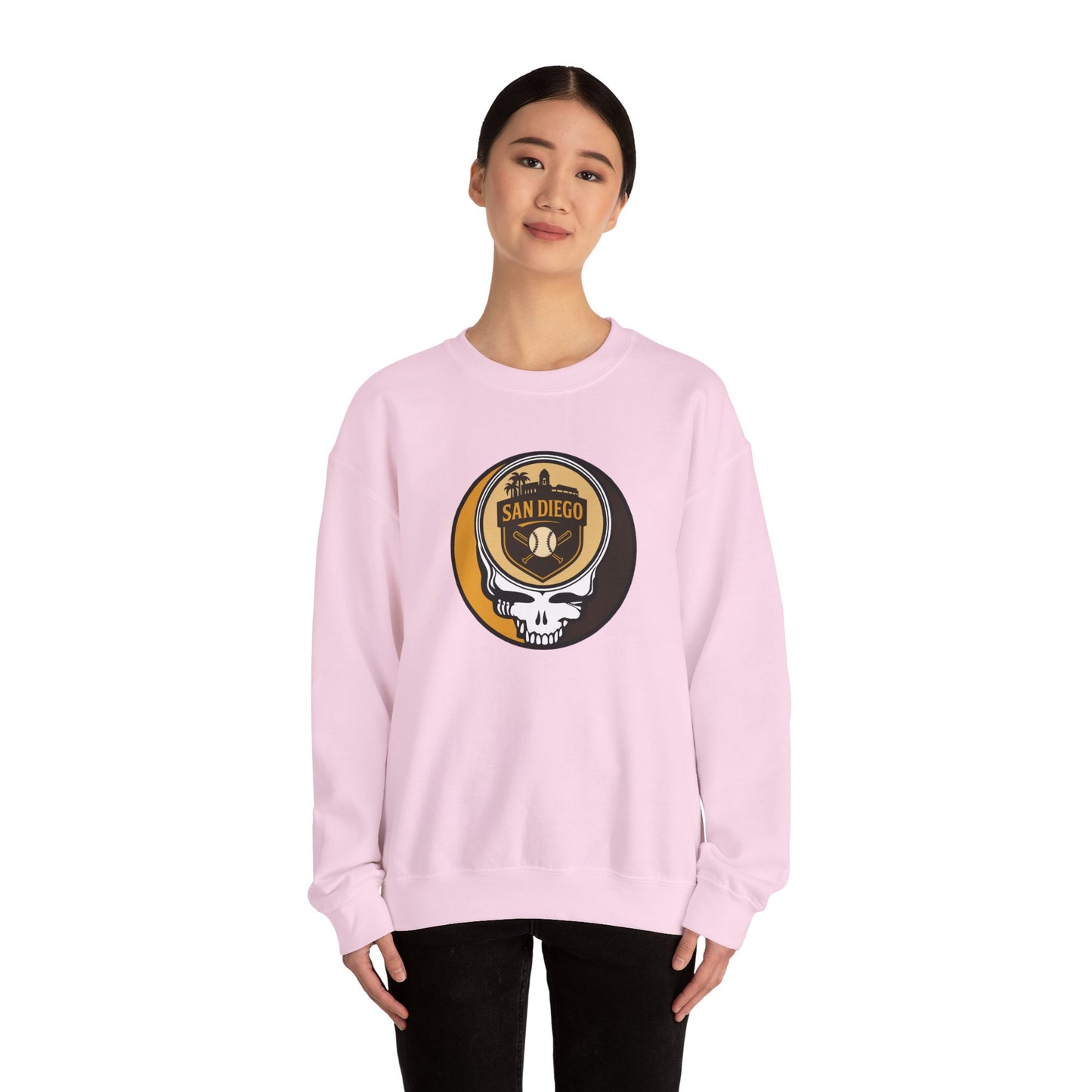 San Diego Padres Grateful Dead Stealie Crewneck Sweatshirt - MLB