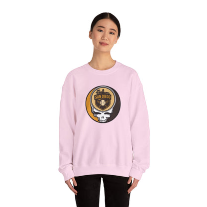 San Diego Padres Grateful Dead Stealie Crewneck Sweatshirt - MLB