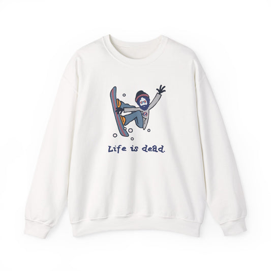 Snowboardin' Jerry | Life is dead. Crewneck Sweatshirt