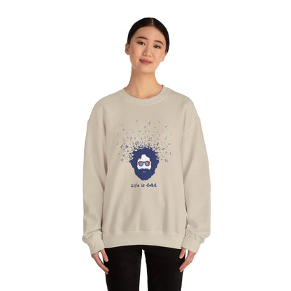 Jerry's Bursting With Music | Life is dead. Crewneck Sweatshirt