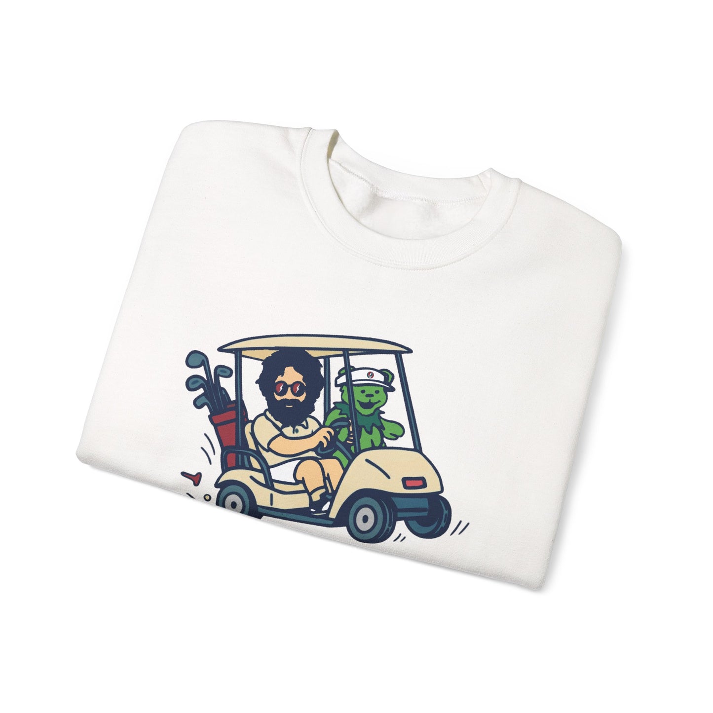 Joy Ridin' Jerry and The Bear | Life is dead. Crewneck Sweatshirt
